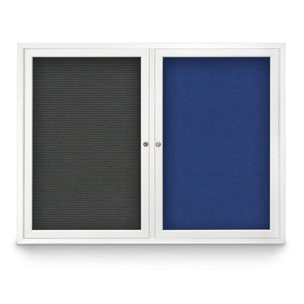 Corkboard, 96"x48", Rubber/Bronze
